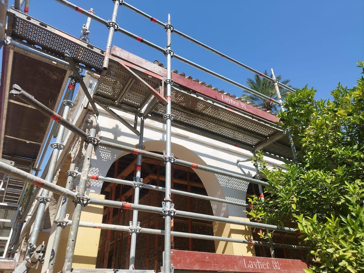 Las obras de restauración del Cenador de Carlos V, en imágenes