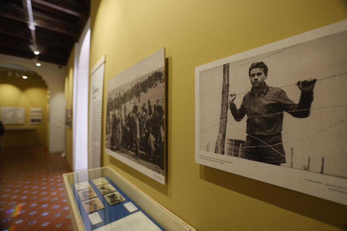Instantáneas de la exposición 'Del éxodo y del viento: exilio español en el Magreb (1939-1962)'.