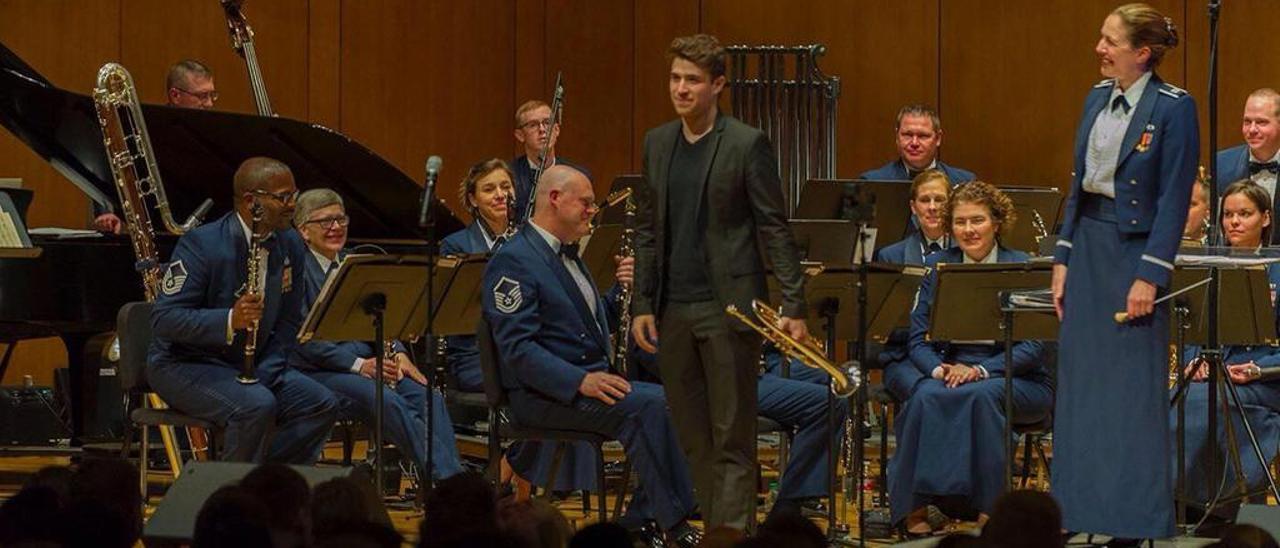 Rubén Simeó, tras actuar en el concierto de apertura de la National Trumpet Competition. // Music Fofo MB