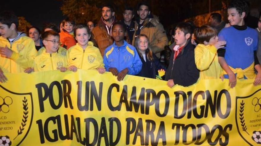 Una protesta del Independiente Camp Redó en 2014.