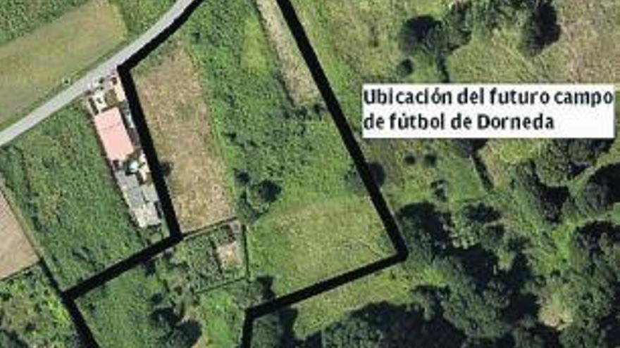 Ubicación del futuro campo de fútbol, en Fonte Cuba. / l. o.