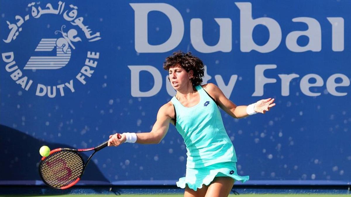 Carla Suárez en el torneo de Dubai