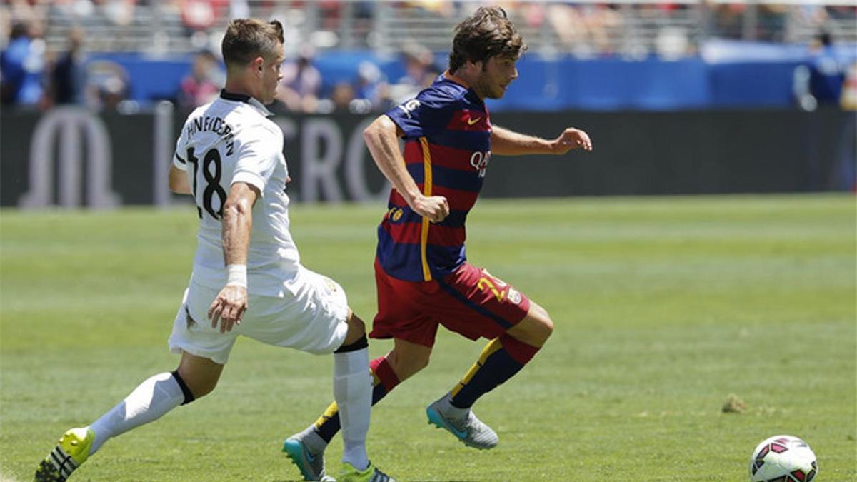 Sergi Roberto, en el partido ante el Manchester