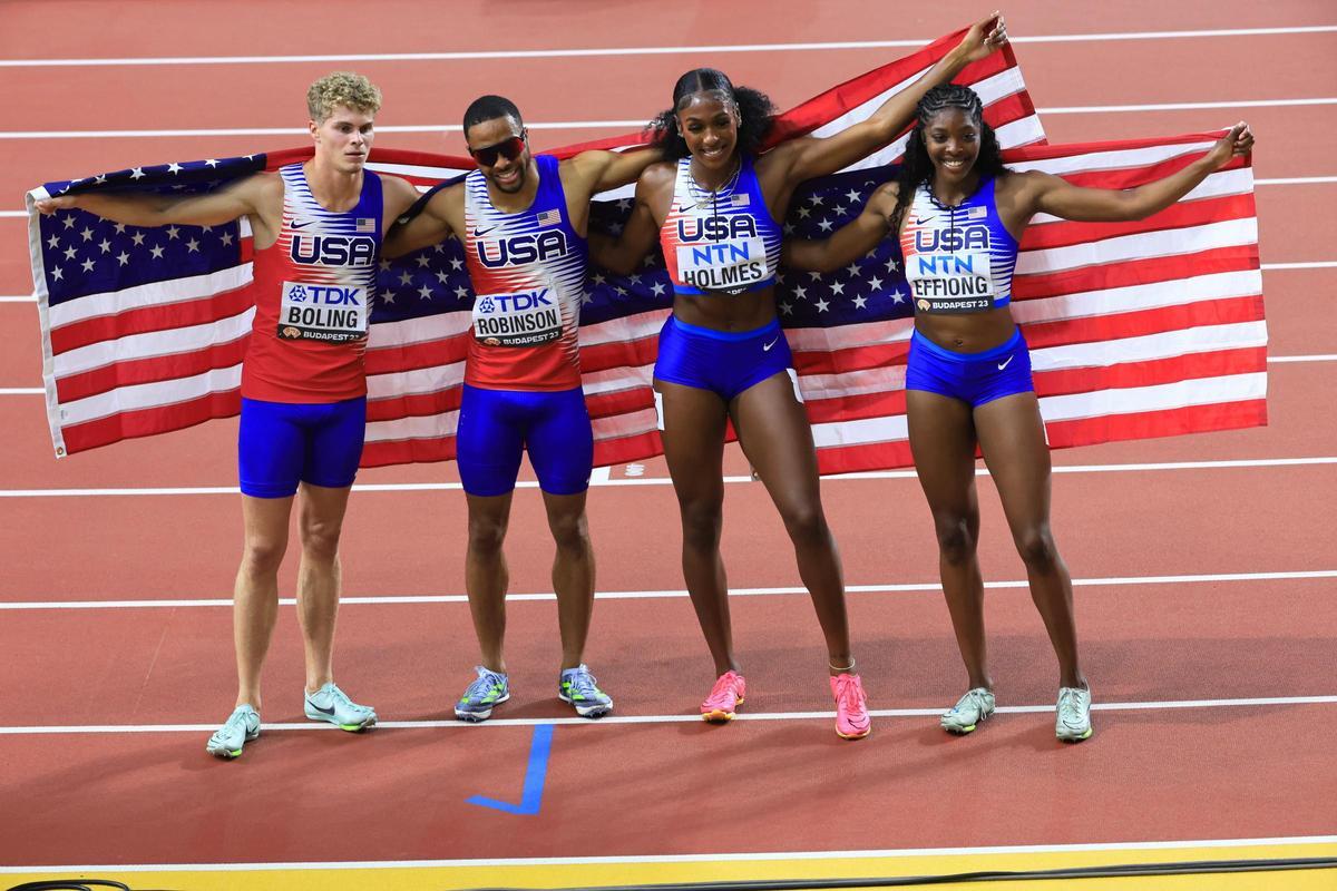 Estados Unidos, tras ganar el oro con récord mundial en Budapest