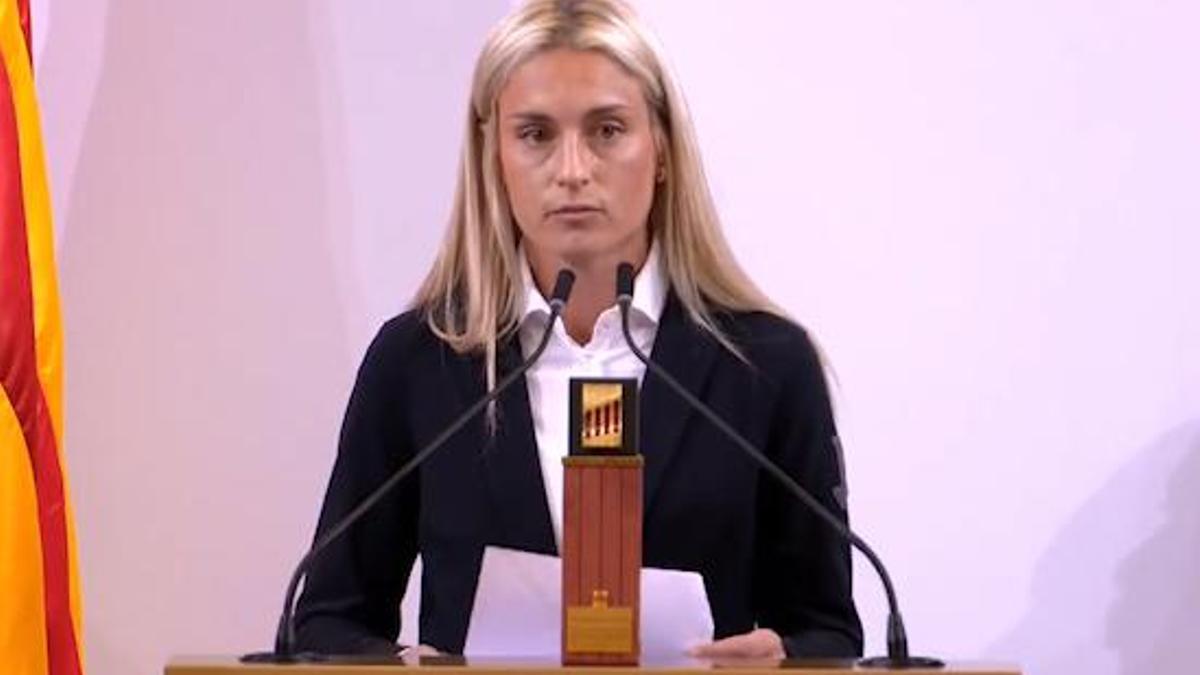 El discurso de Alexia Putellas en el acto de entrega de la Medalla de Honor del Parlamento de Cataluña