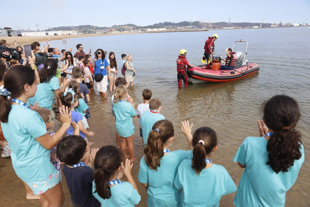 La vuelta al mar de la tortuga lora rescatada en Gijón tras recuperarse en el Acuario, en imágenes La vuelta al mar de la tortuga lora rescatada en Gijón tras recuperarse en el Acuario, en imágenes