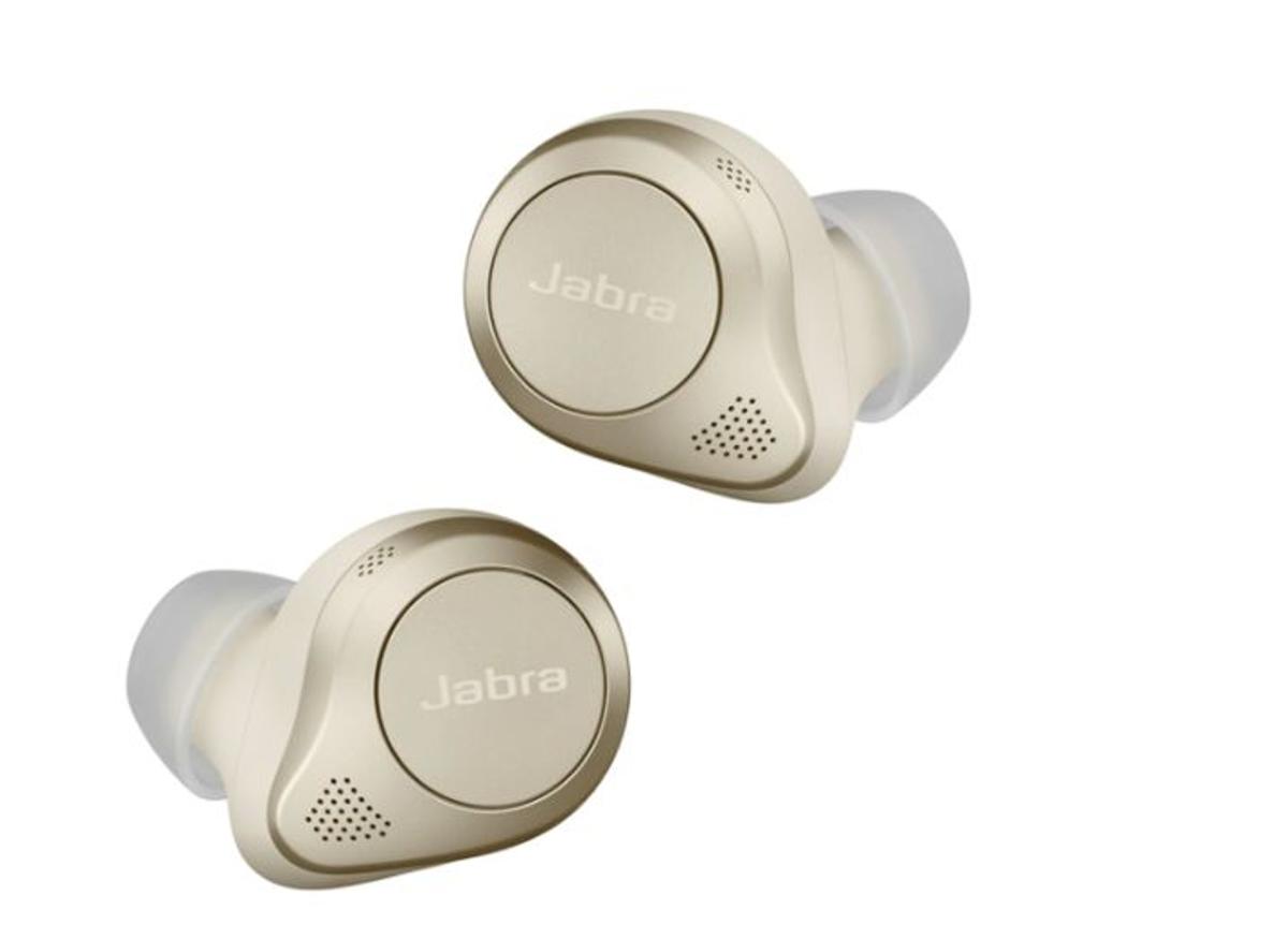 Auriculares de botón Jabra Elite 85t True Wireless dorado con ANC y micrófono