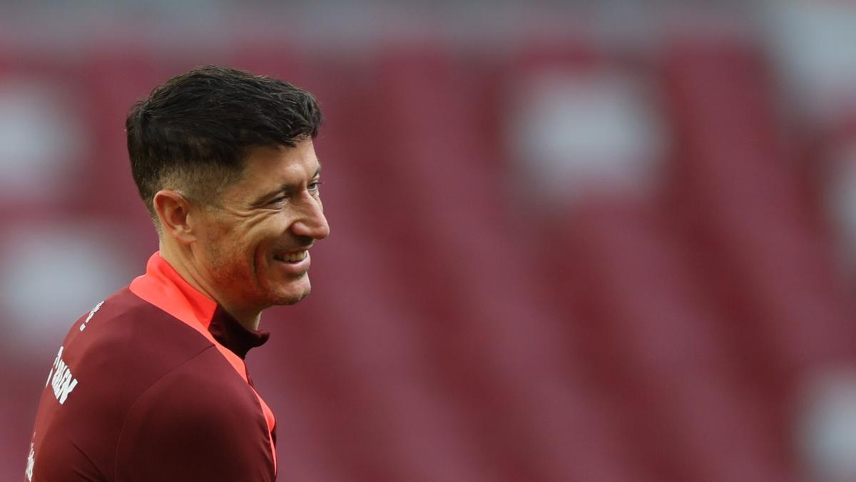 Lewandowski, con la selección de Polonia
