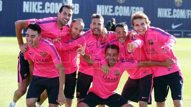 Los jugadores del Barça se lo pasan en grande preparando el Clásico