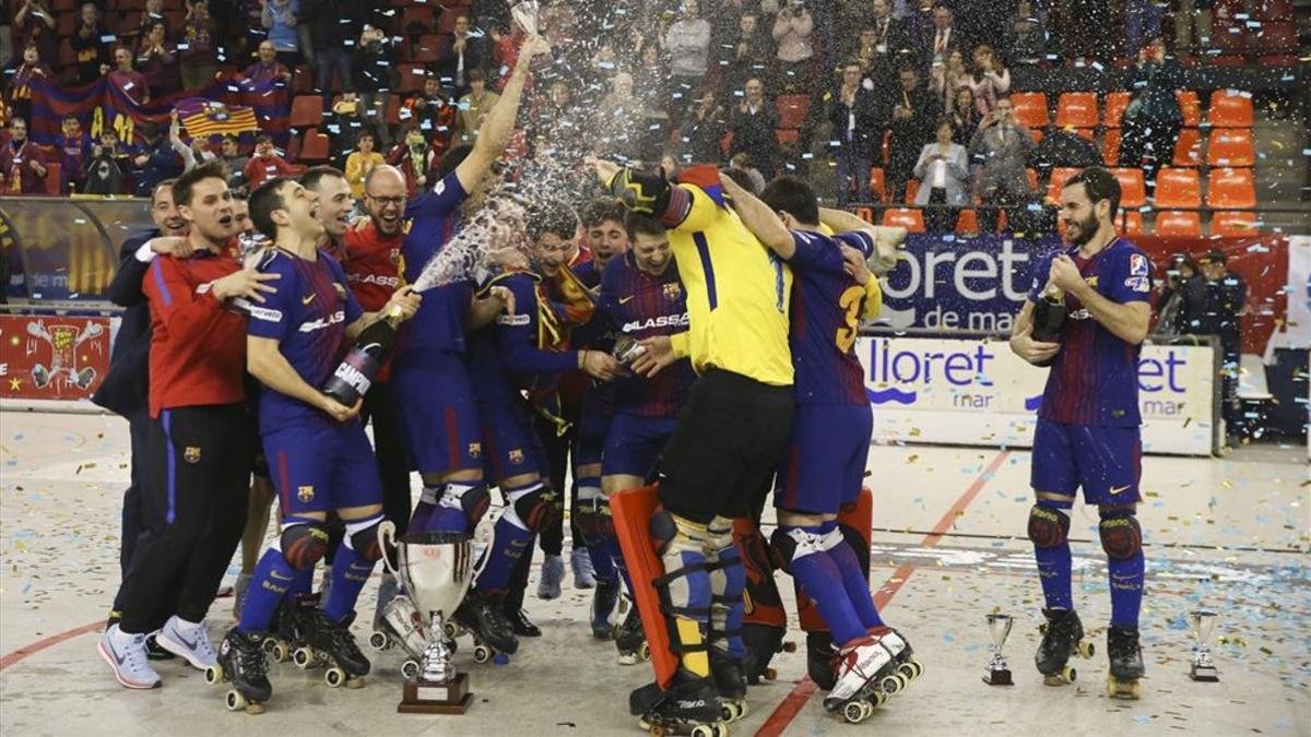 El Barça, celebrando la 22 Copa del Rey de su historia