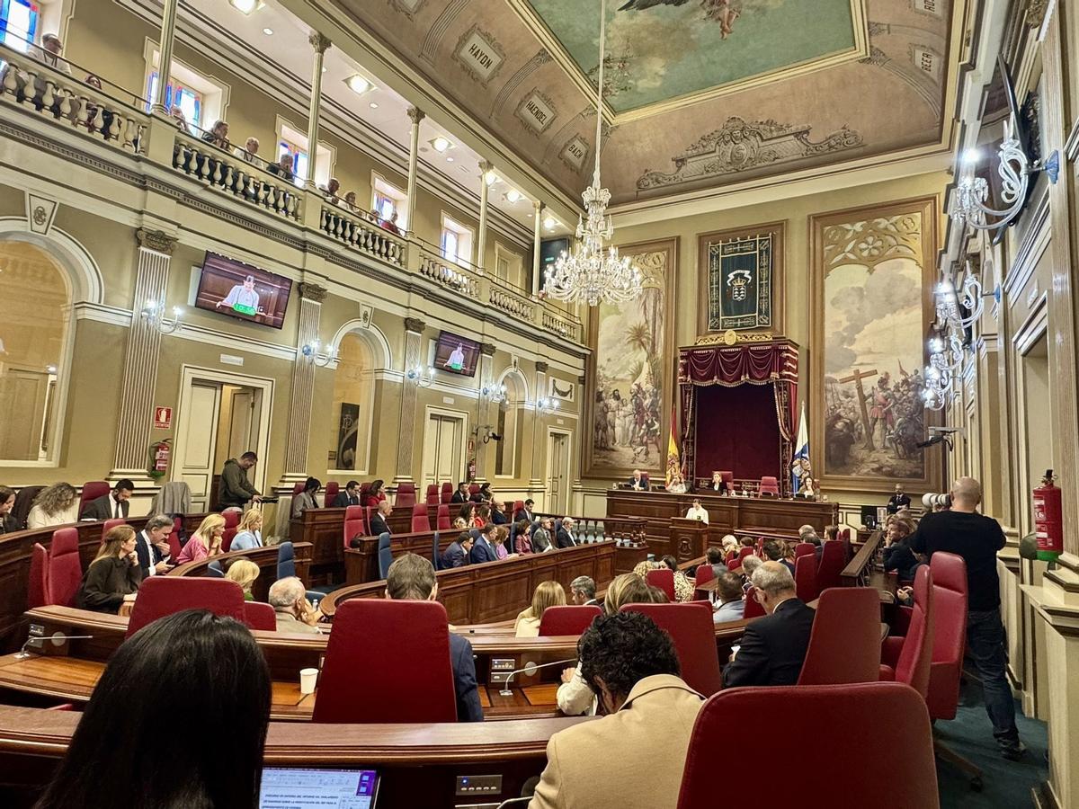 Pleno del Parlamento de Canarias.