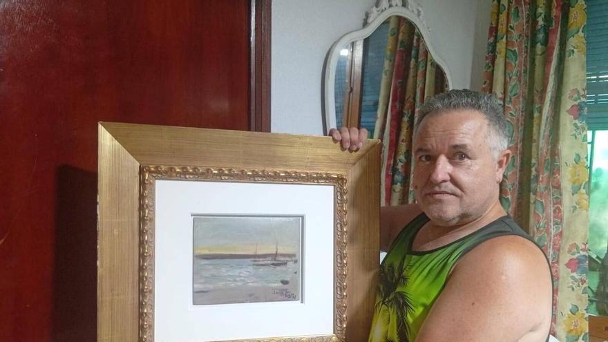 Andrés, el señor de Murcia que encontró un Sorolla en Sevilla, devuelve el cuadro y le dan 1.000 euros de recompensa: "Me han llamado para más actuaciones"