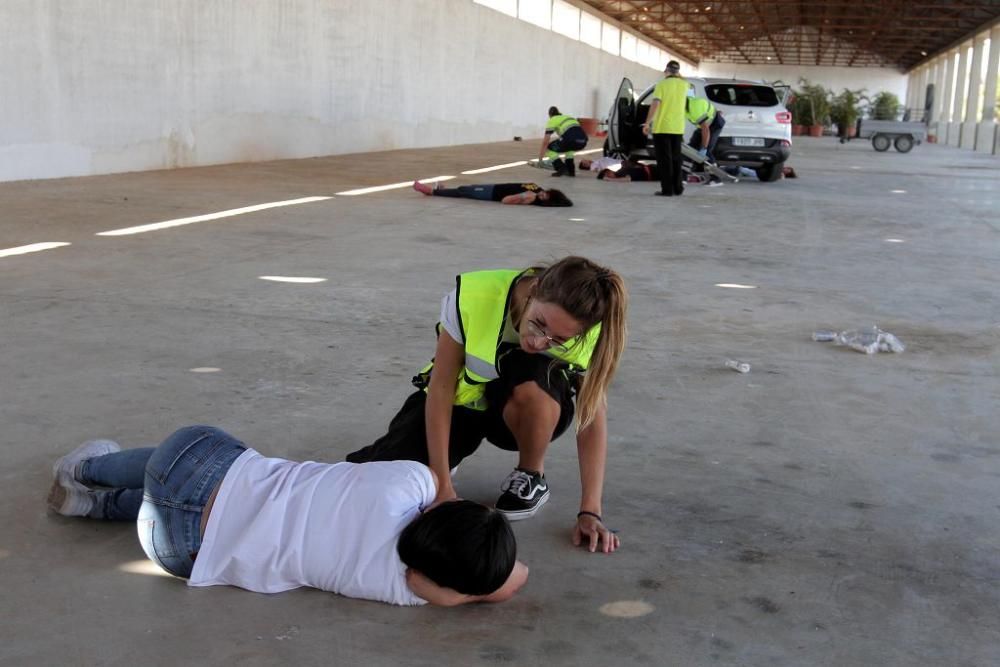 Simulacro de atropello múltiple en el campus de Cartagena de la UCAM