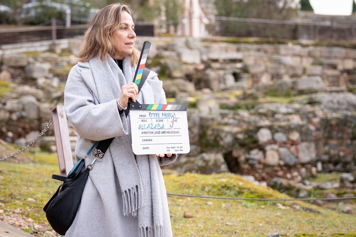 Rodaje del programa de TVE, en la Alcazaba de Mérida.
