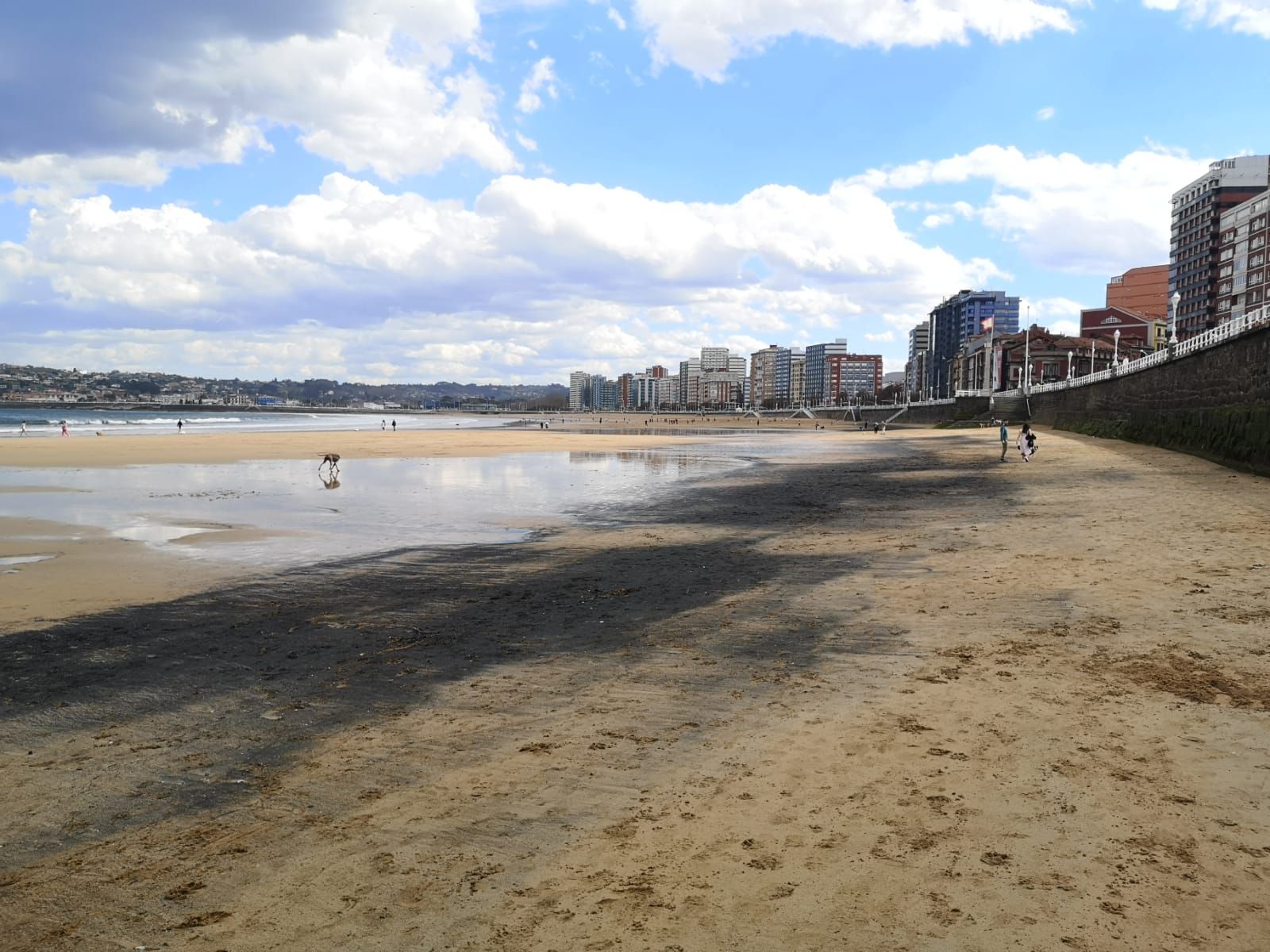 En imágenes: una nueva marea de carbón tiñe de negro la playa de San Lorenzo