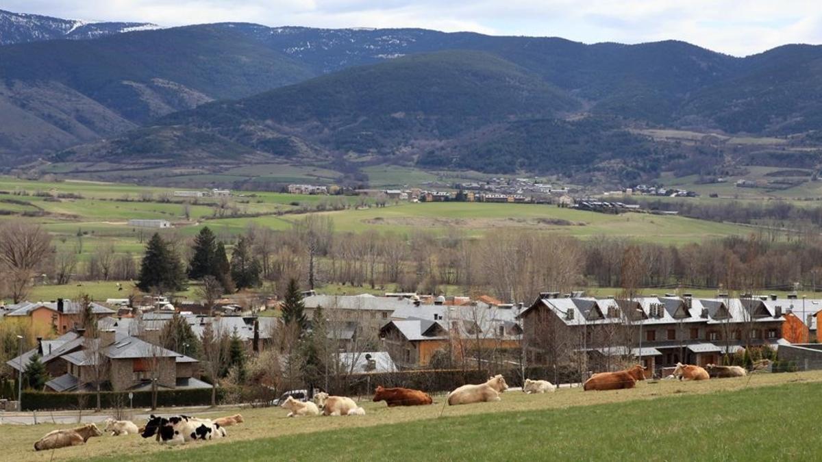 Una panorámica de unas viviendas en las afueras de Puigcerdà.