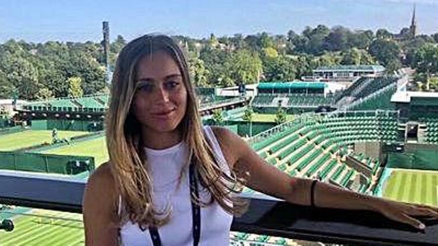 Paula Badosa, ahir a les pistes de Wimbledon.
