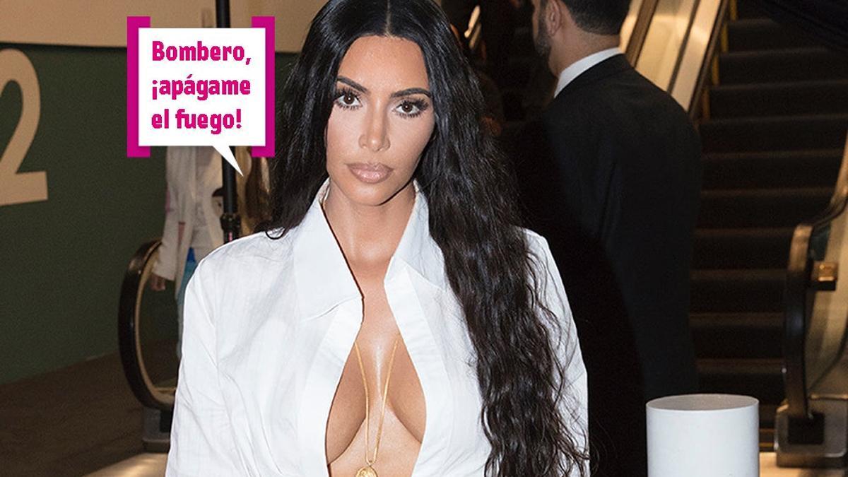 Kim Kardashian con bocadillo: &quot;Bombero, ¡apágame el fuego!&quot;