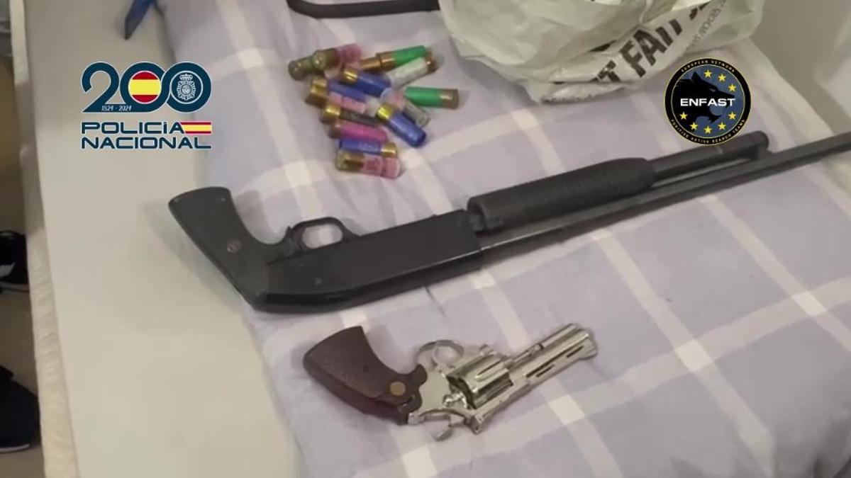 Armas intervenidas en Mijas.