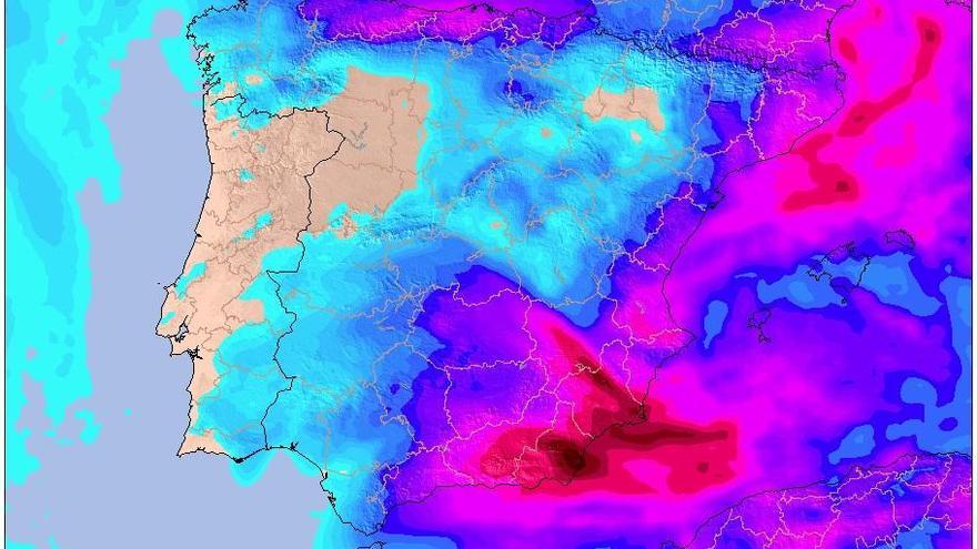 Última previsión del modelo meteorológico del Centro Europeo de Previsiones Meteorológicas.