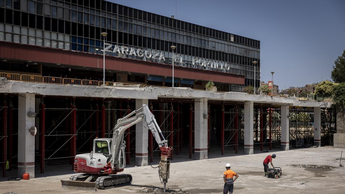 En imágenes | Así avanzan las obras del Portillo en Zaragoza