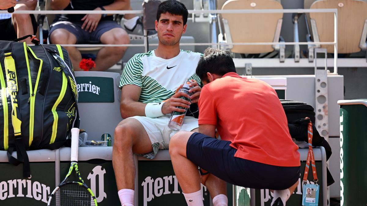 Alcaraz se lesionó en su partido ante Djokovic