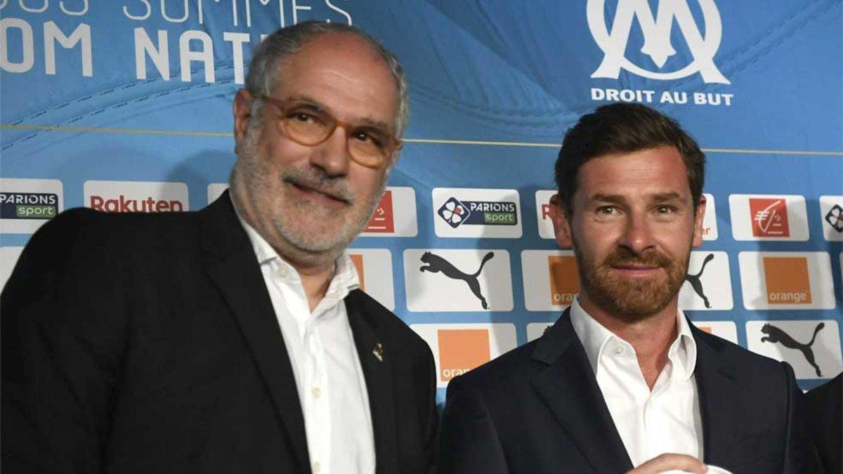 Andoni Zubizarreta y André Villas-Boas, director deportivo y entrenador del OM