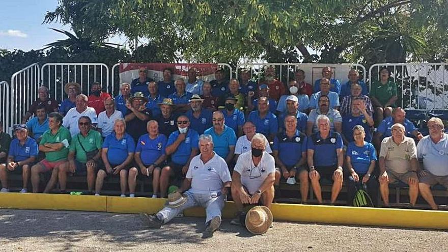 Participantes en el Balear de Dupletas de Súper Veteranos.