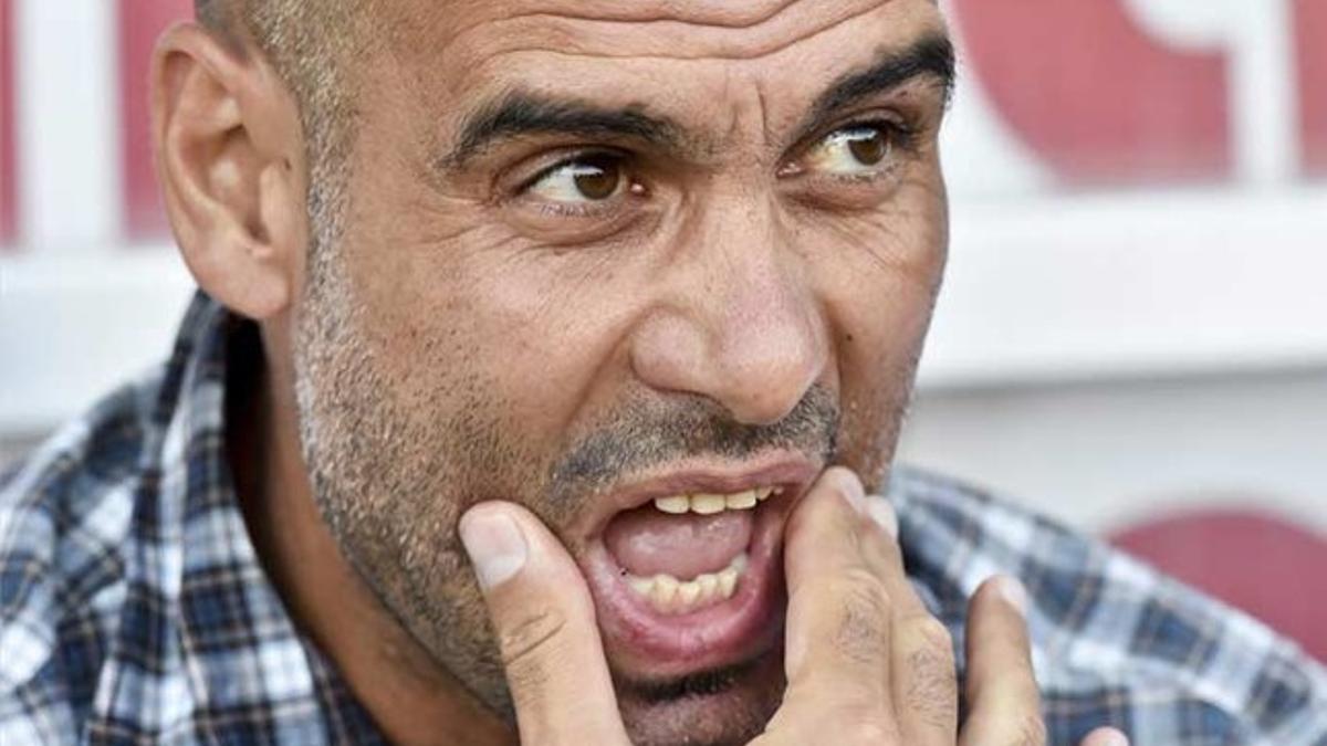 Guardiola, durante uno de los partidos de pretemporada.