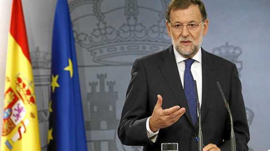 Mariano Rajoy durant la seva compareixença d&#039;ahir