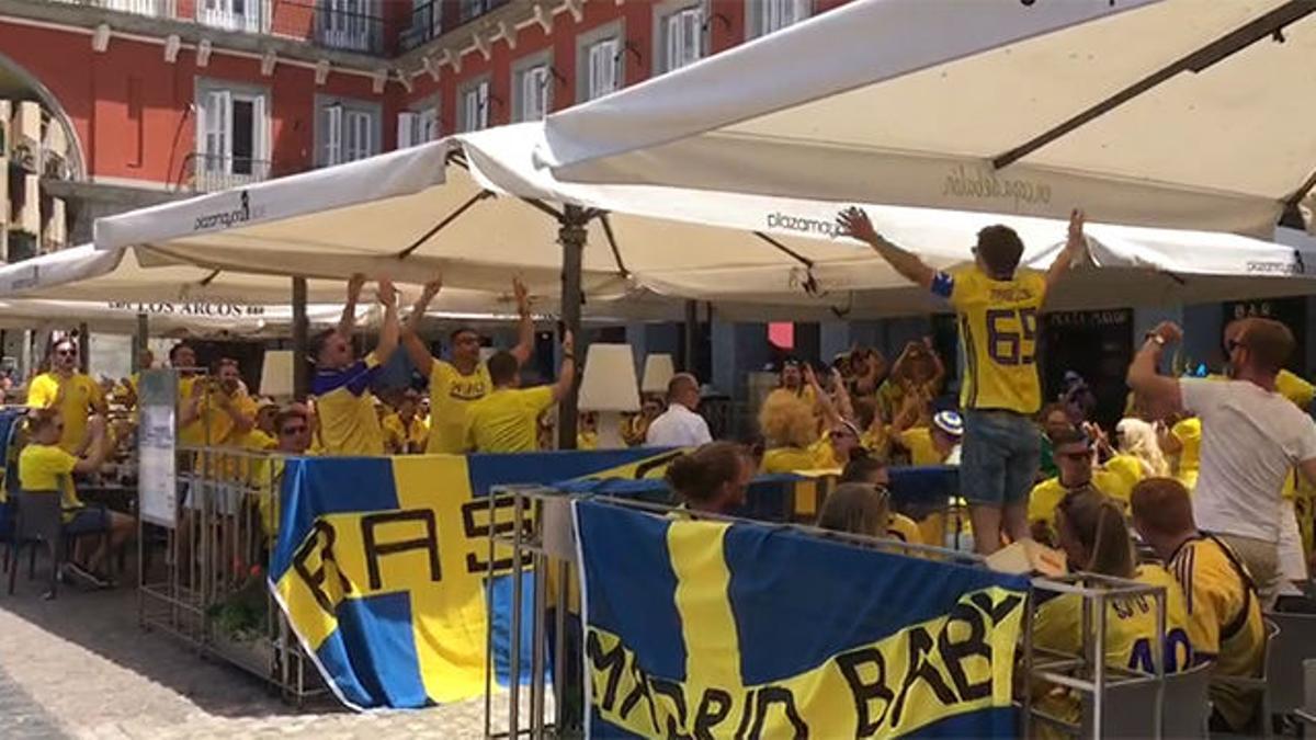 La afición de Suecia se deja notar en Madrid