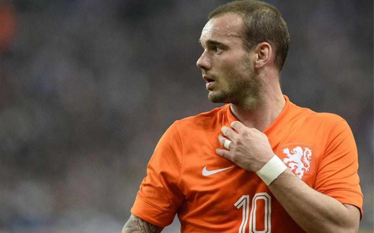 Sneijder, con la selección holandesa