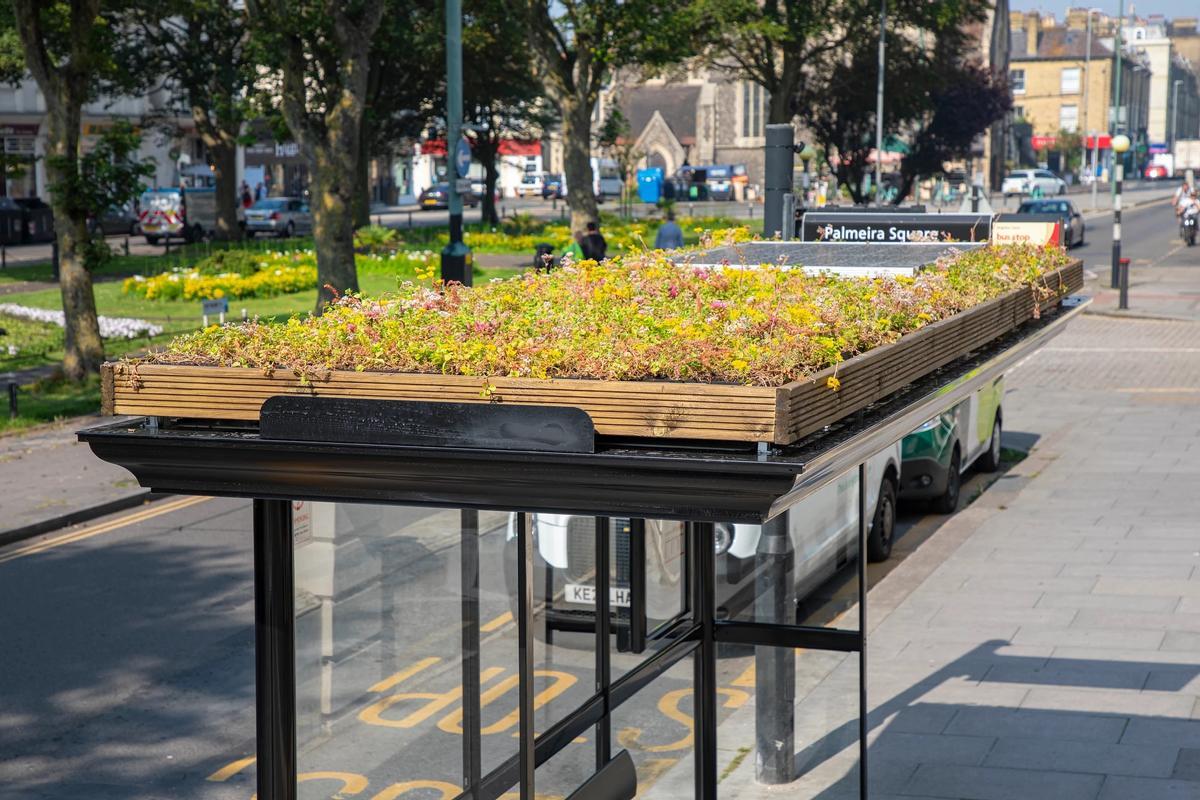 Jardín en una parada