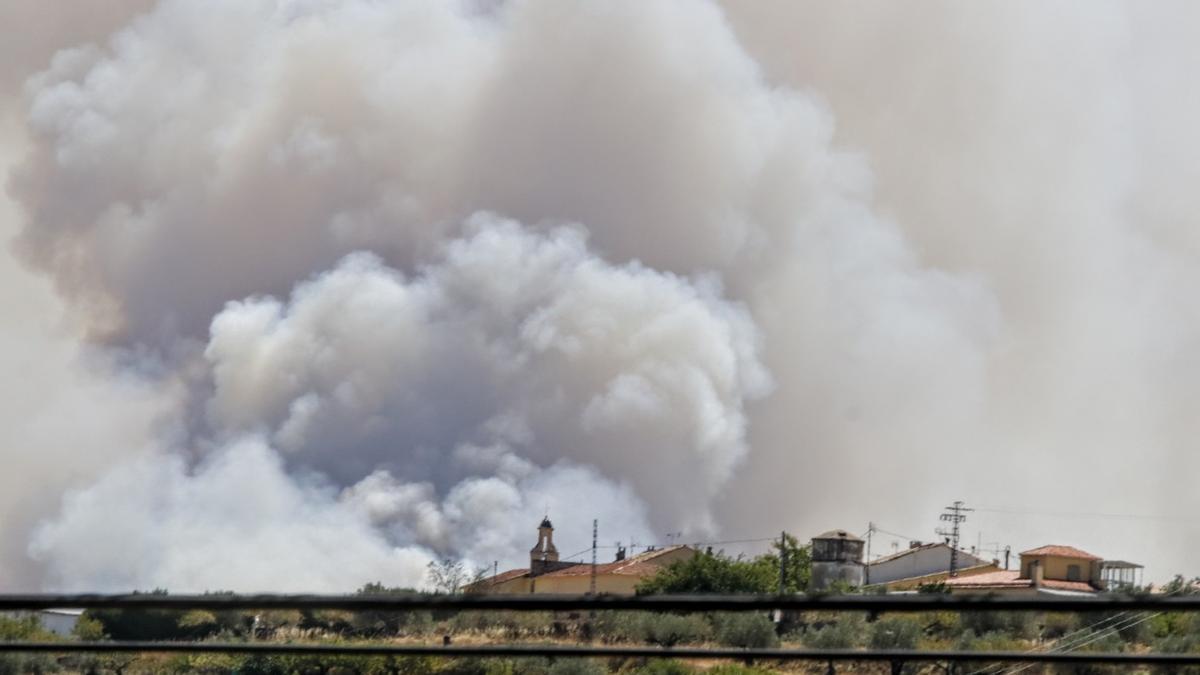 Imagen del incendio en la Vall d&#039;Ebo