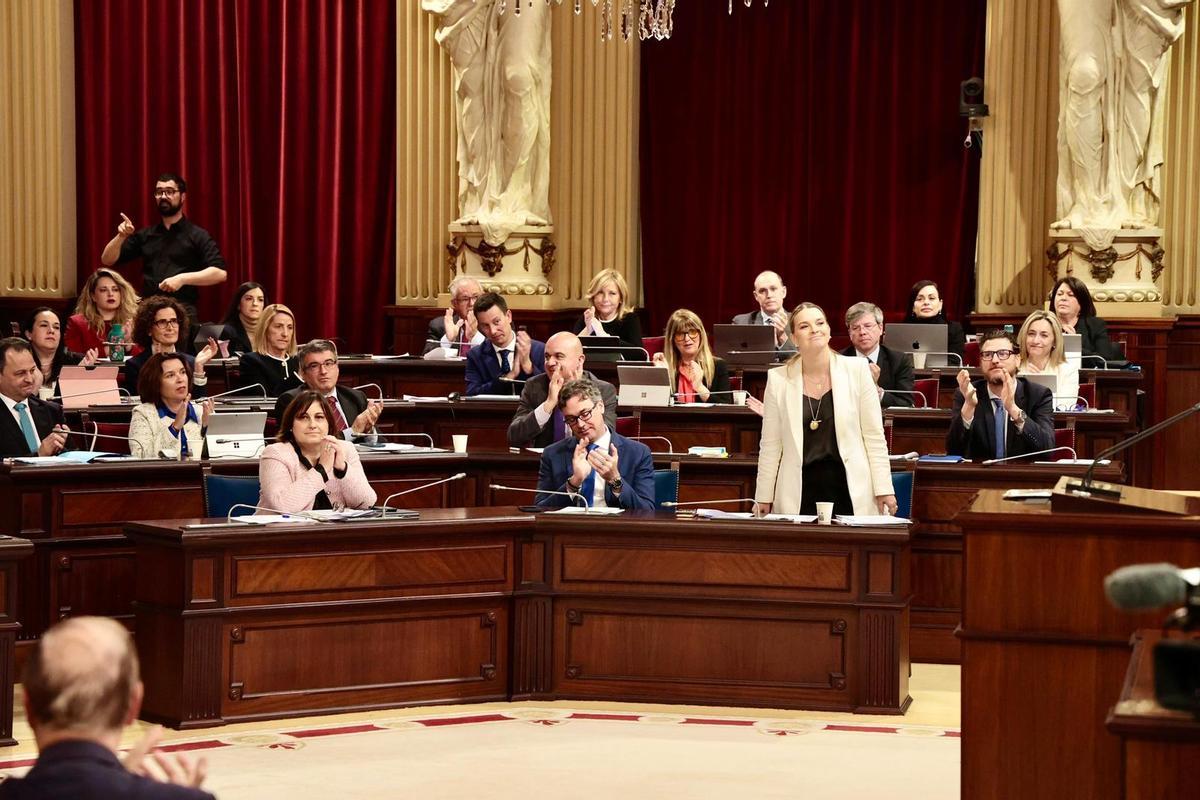 Marga Prohens, ayer durante el pleno.