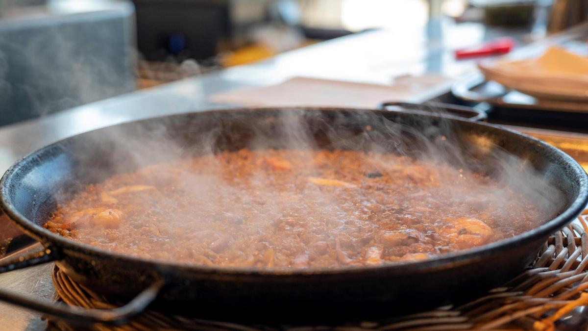 Uno de los arroces  del restaurante El Cangrejo Loco.