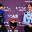 Márquez, relajado y sonriente, junto a Quartararo en la rueda de prensa previa al GP de Qatar