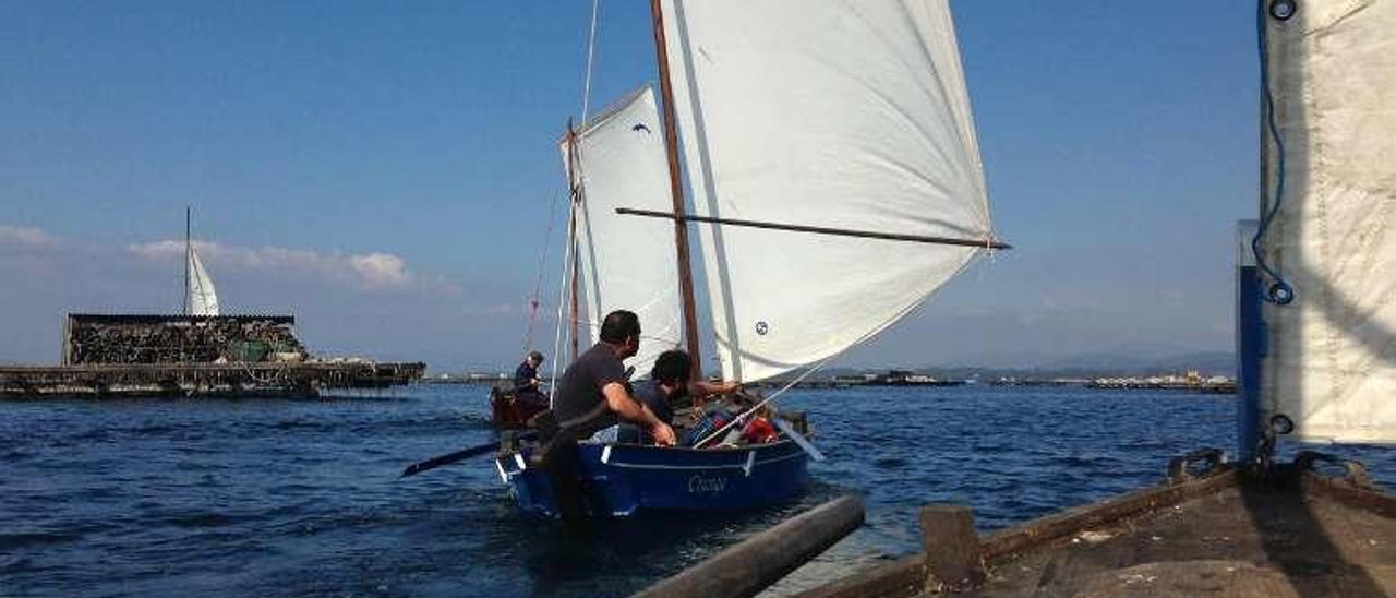 Una regata de dornas en Arousa. // Muñiz