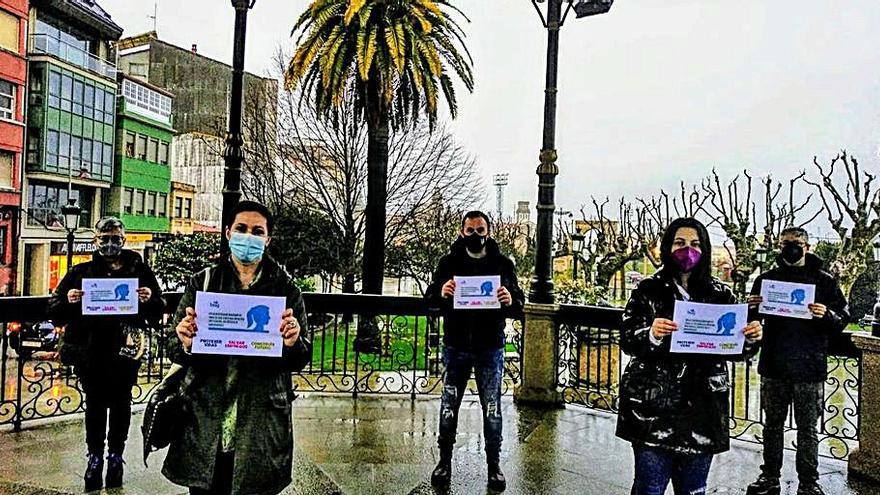 Dirigentes del BNG de Marín, en el acto de ayer.   | // FDV