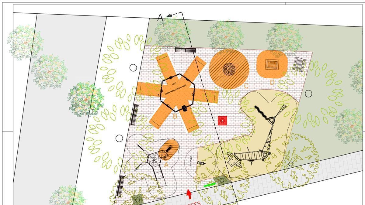 Mejora y renovación del área de juegos infantiles del parque de La Femu, en el barrio de l’Olivera.
