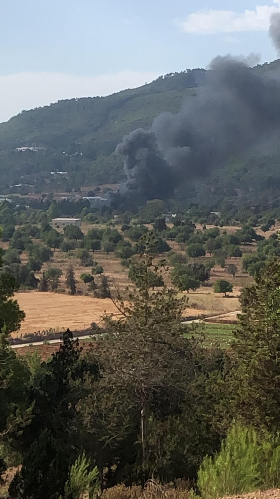 Incendio en una nave en Ibiza