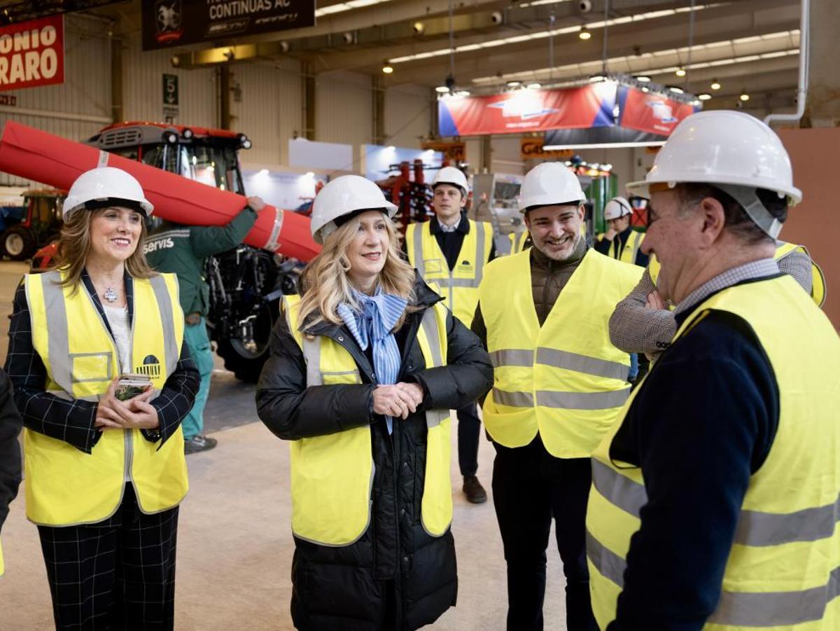 Mar Vaquero, durante su visita al montaje de la FIMA.