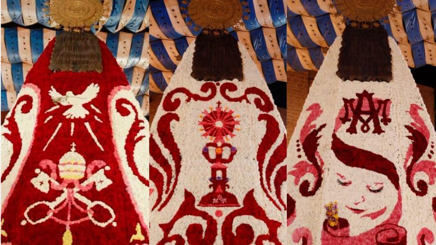 Retrospectiva de los mantos de la Virgen en la Ofrenda de Fallas (1997-2021)