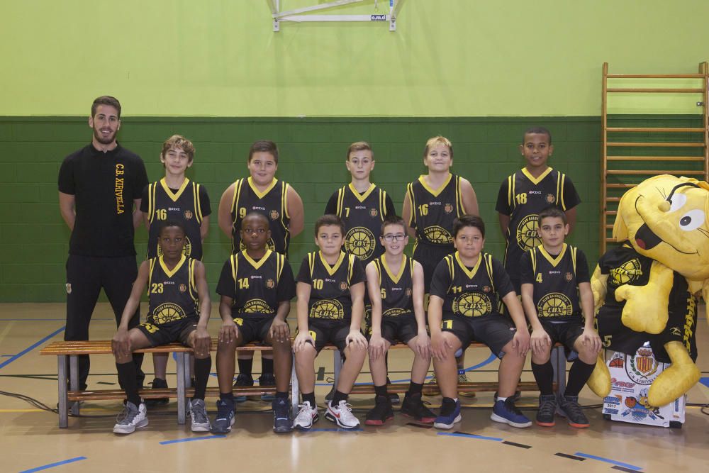 Equipos del club de baloncesto de Xirivella.