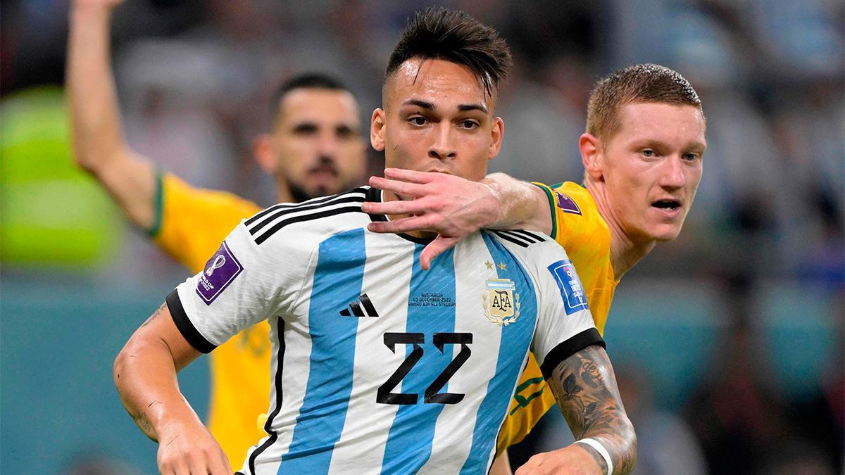 Lautaro Martínez estuvo fallón ante Australia