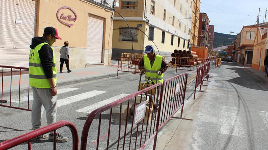 Imagen de las obras en el barrio de San Jaime