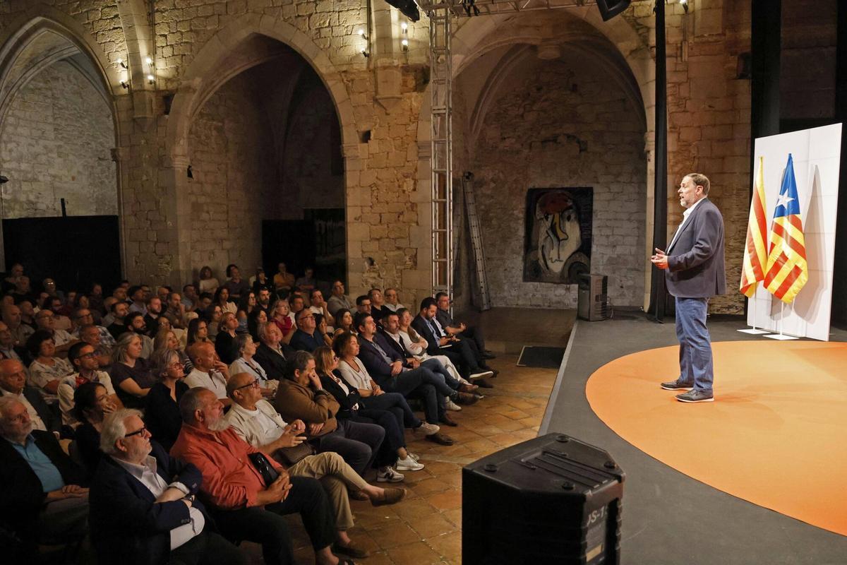 Les imatges de la conferencia d'Oriol Junqueras