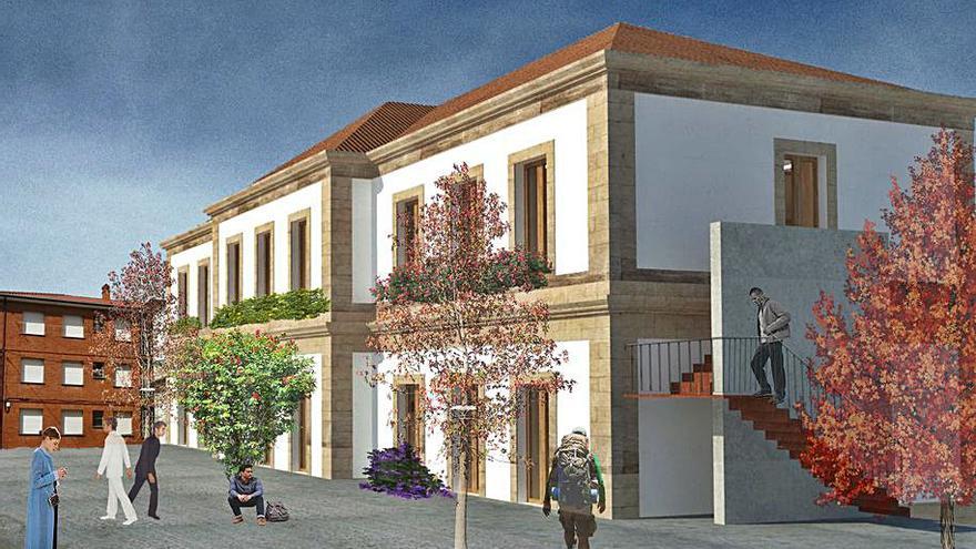 Infografía del futuro albergue de Ribadavia. |   // FDV