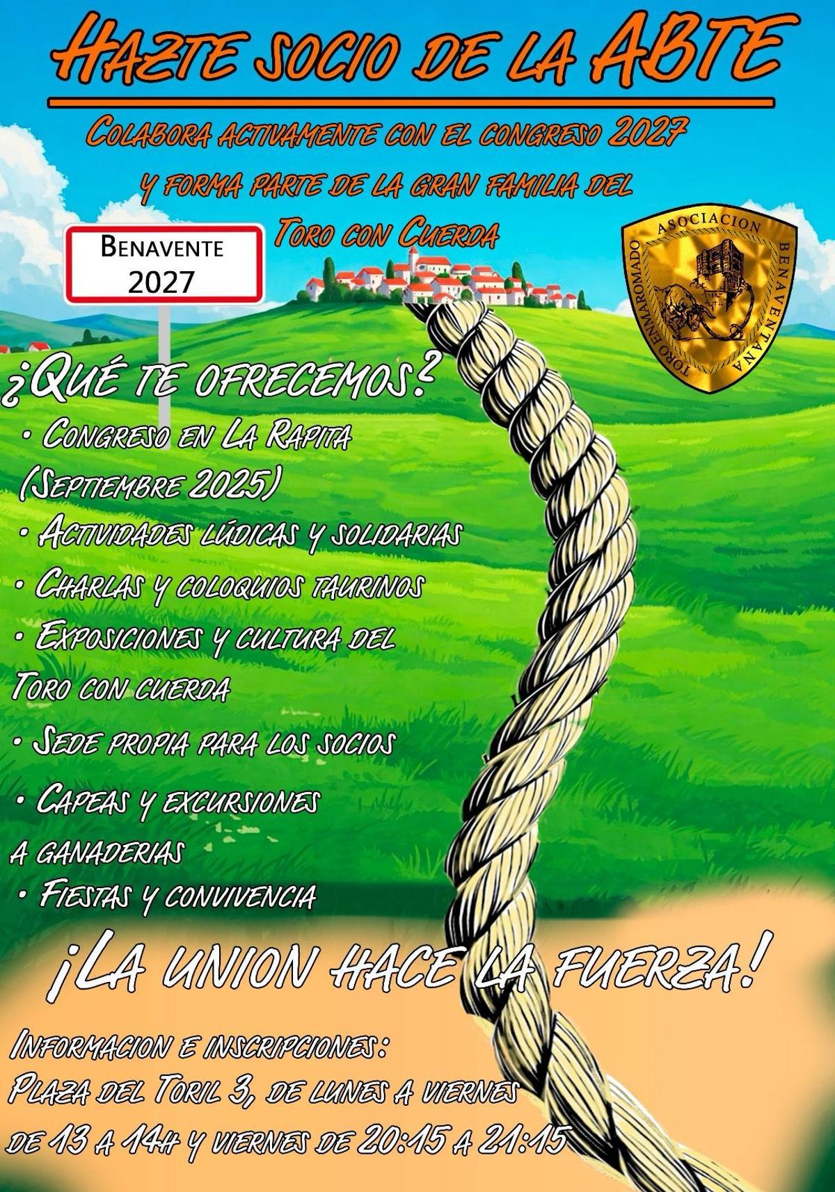 Cartel de la campaña de captación de socios de la ABTE