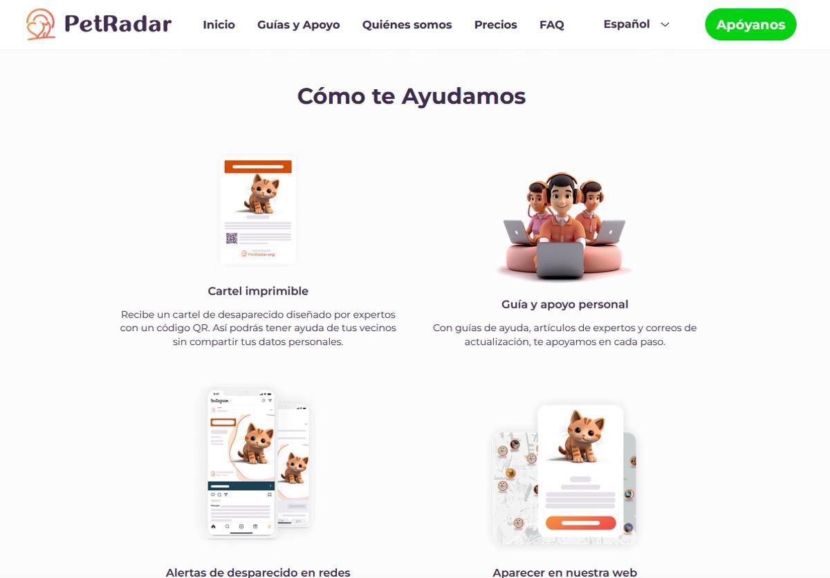 Funciones de PetRadar